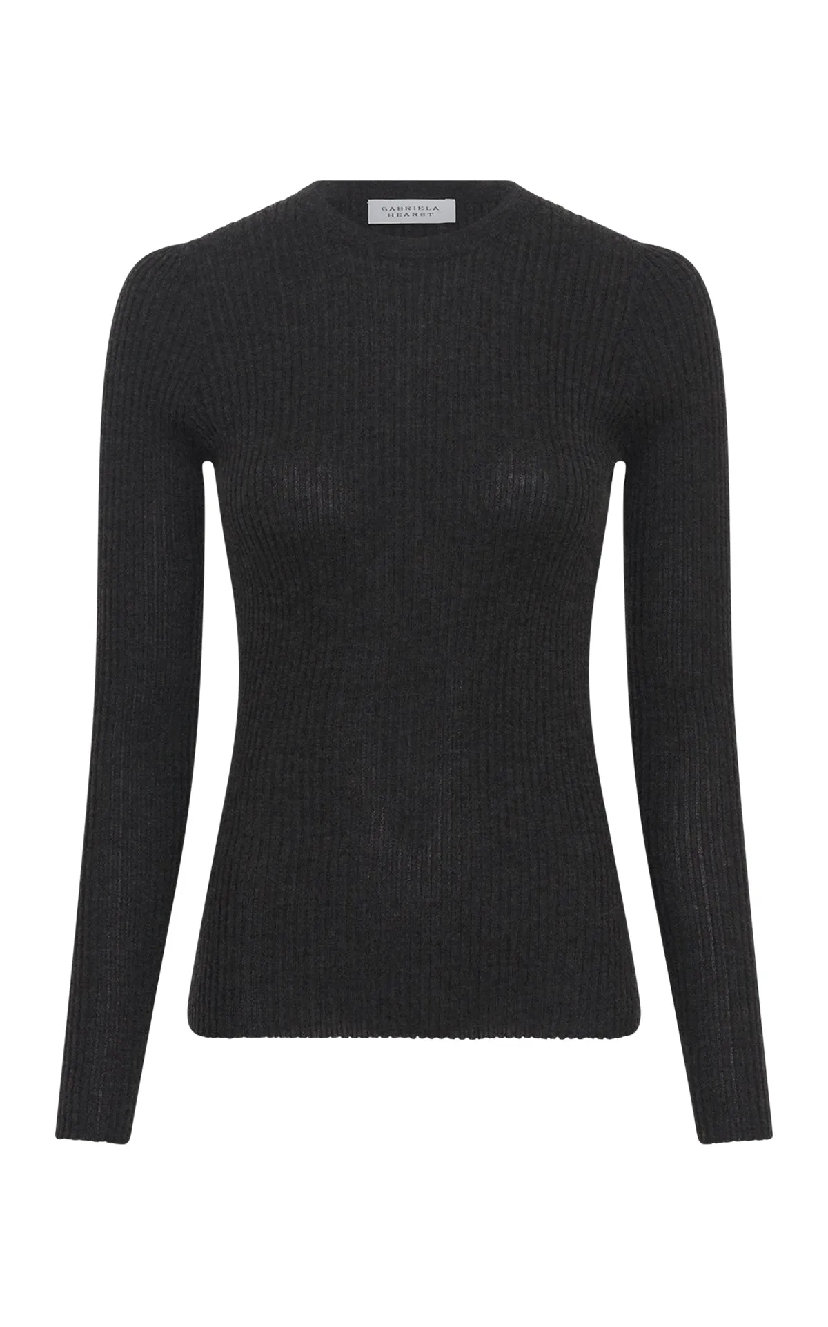Browning Knit Sweater in Charcoal Cashmere Silk sold by Gabriela Hearst