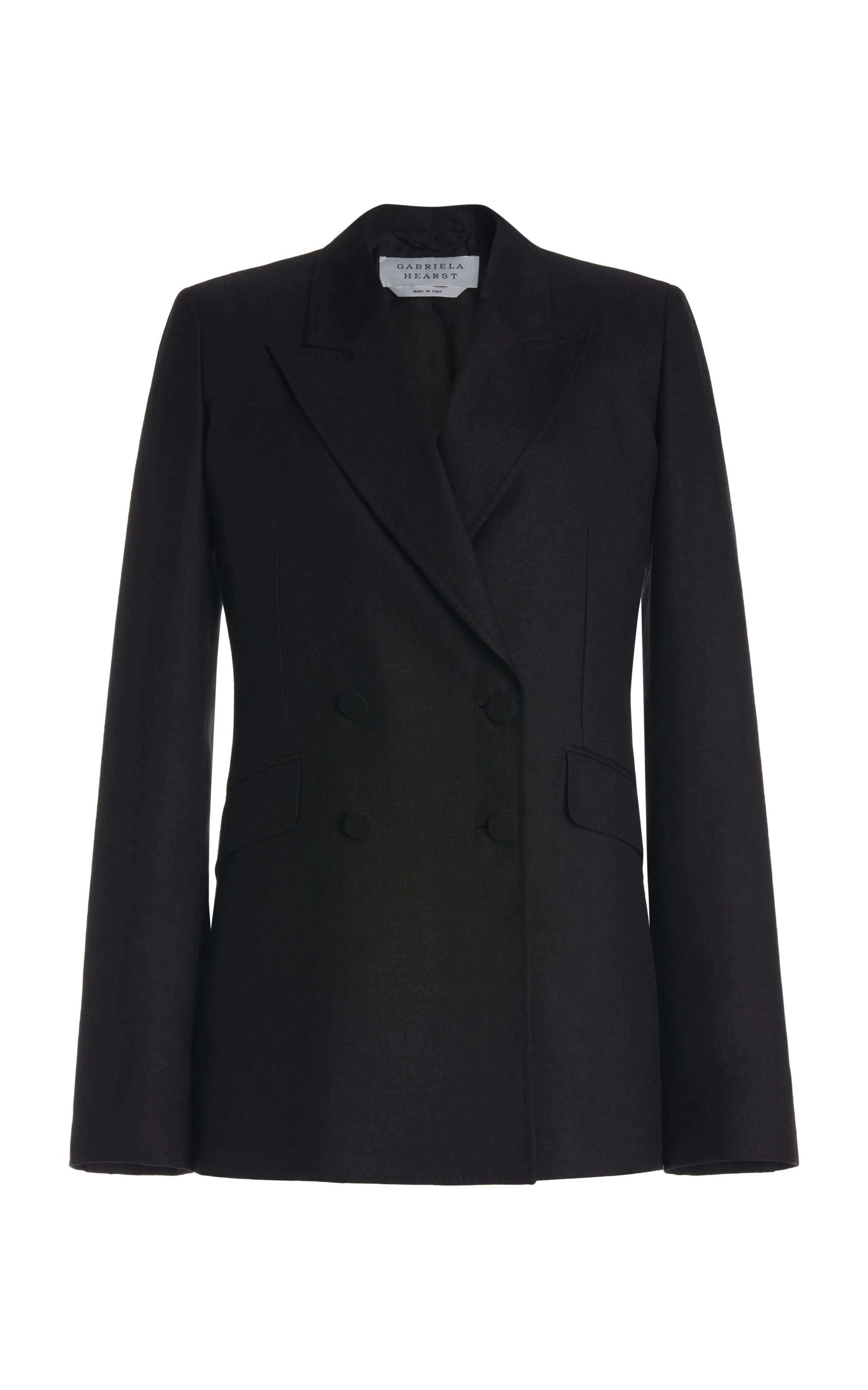 Stephanie Blazer in Black Recycled Wool sold by Gabriela Hearst