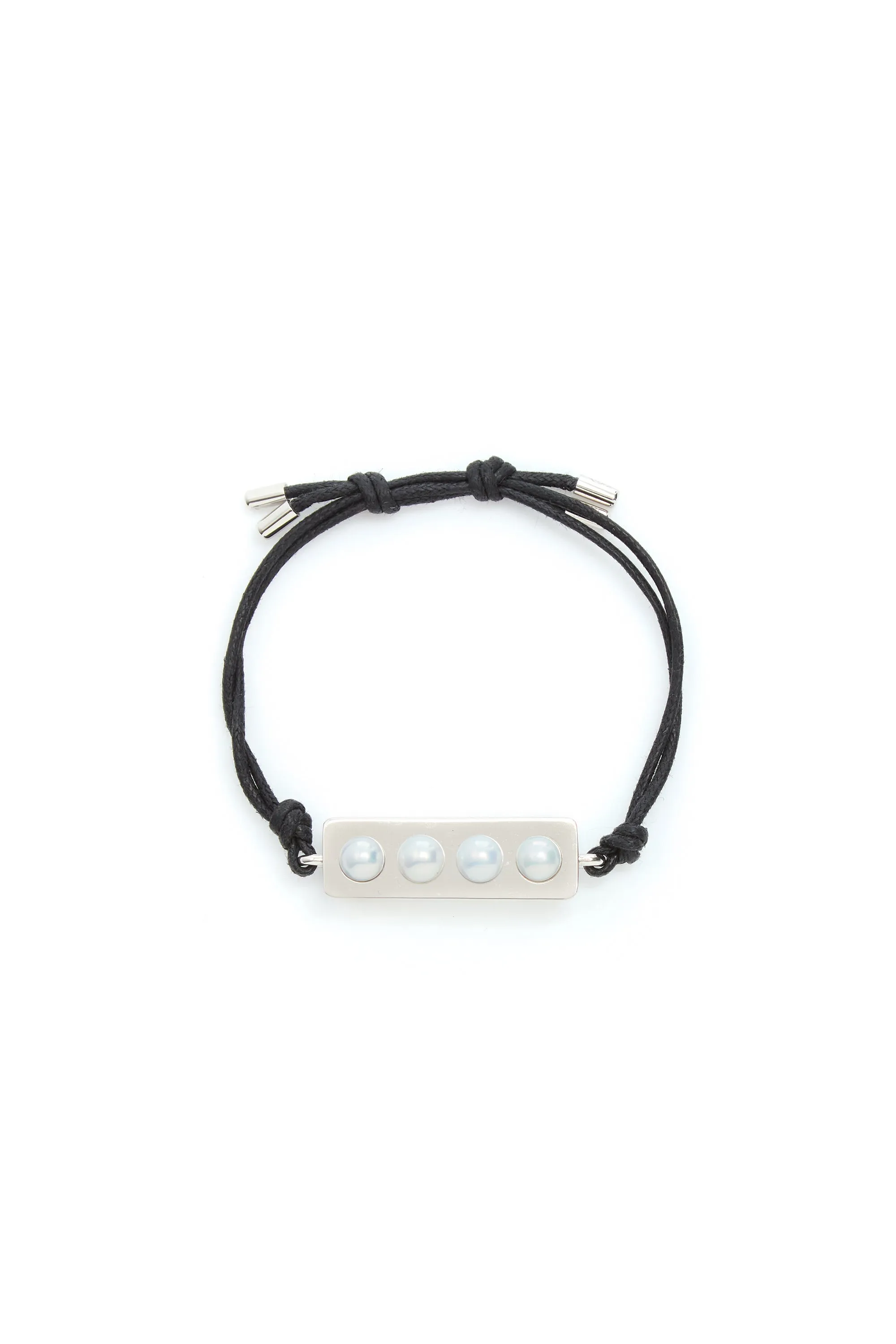 Bar Bracelet in Platinum with Pearls sold by Gabriela Hearst product image thumbnail 3