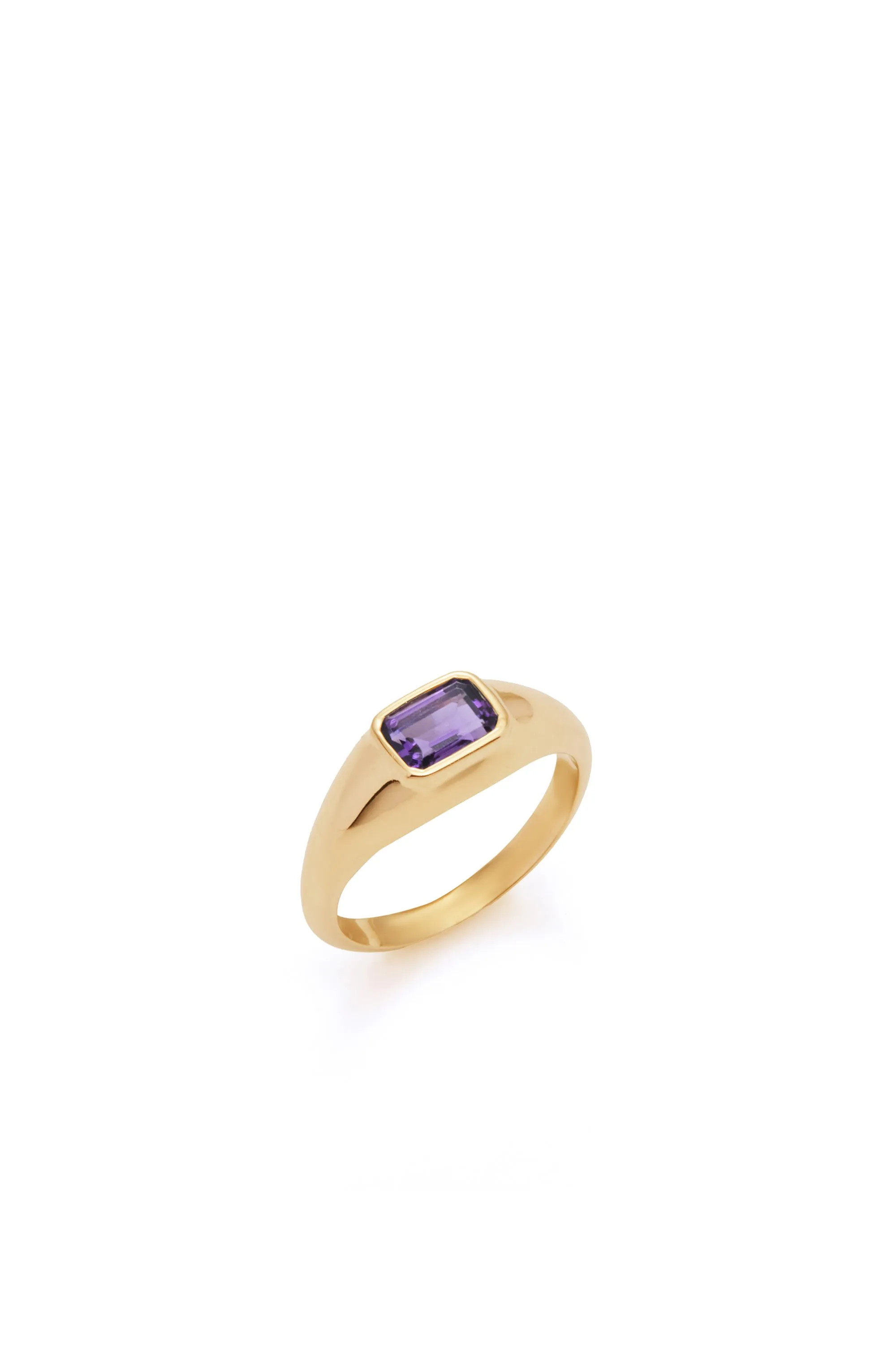 Small Ring in 18K Yellow Gold & Amethyst Stone sold by Gabriela Hearst