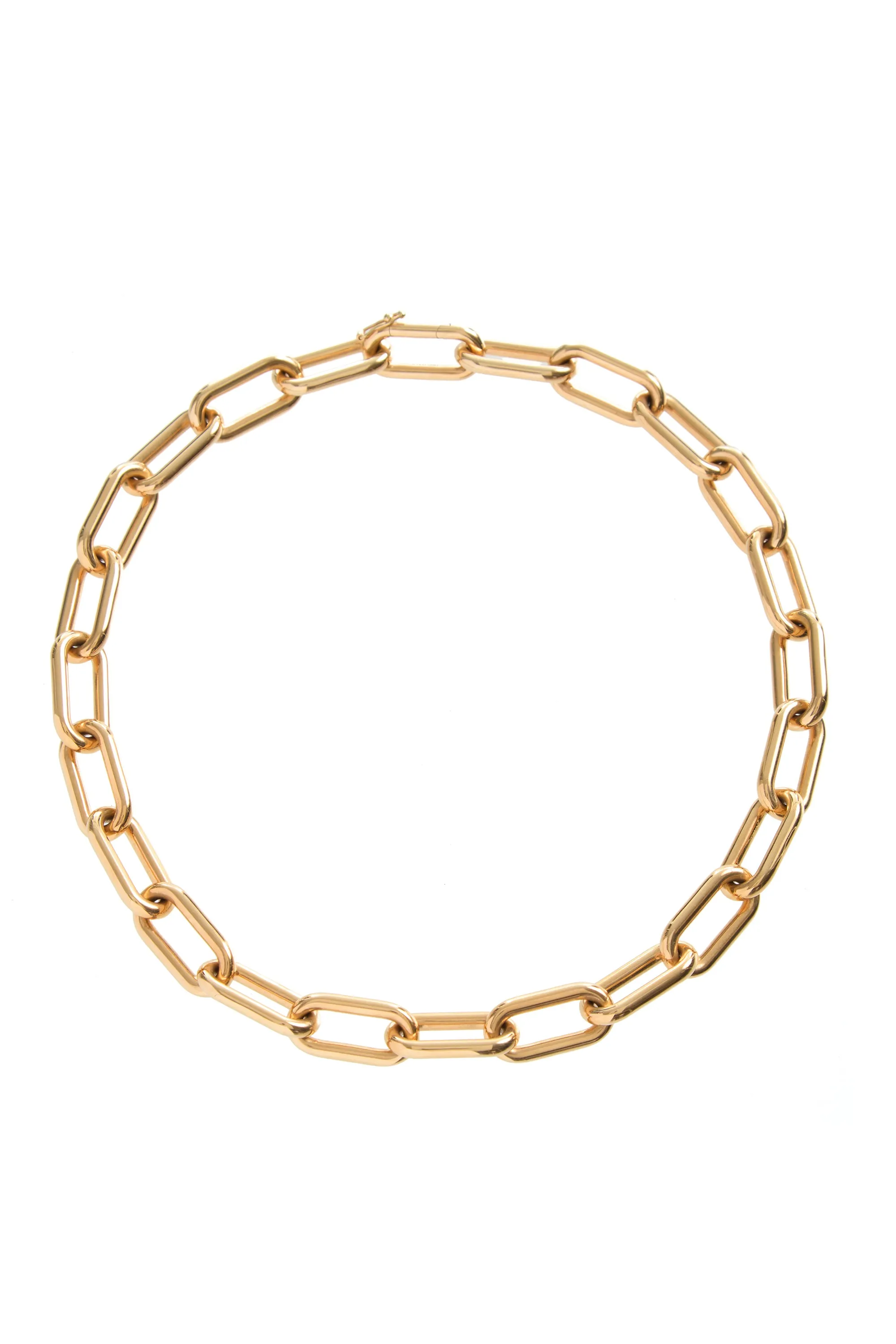 Link Choker Necklace in 18K Yellow Gold (Small Links) sold by Gabriela Hearst