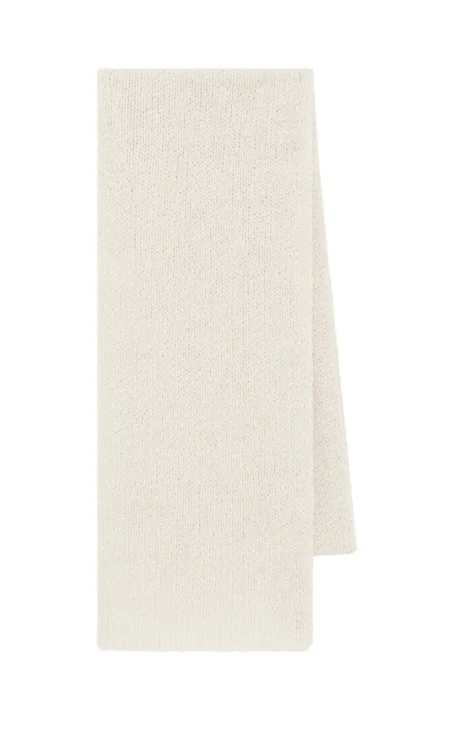Tulsi Knit Scarf in Ivory Cashmere made by Gabriela Hearst