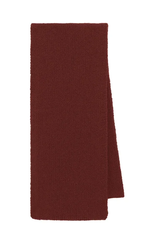 Tulsi Knit Scarf in Burnt Sienna Cashmere sold by Gabriela Hearst