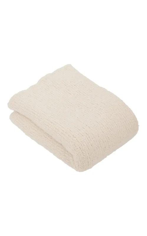 Nicosia Knit Blanket in Ivory Cashmere sold by Gabriela Hearst
