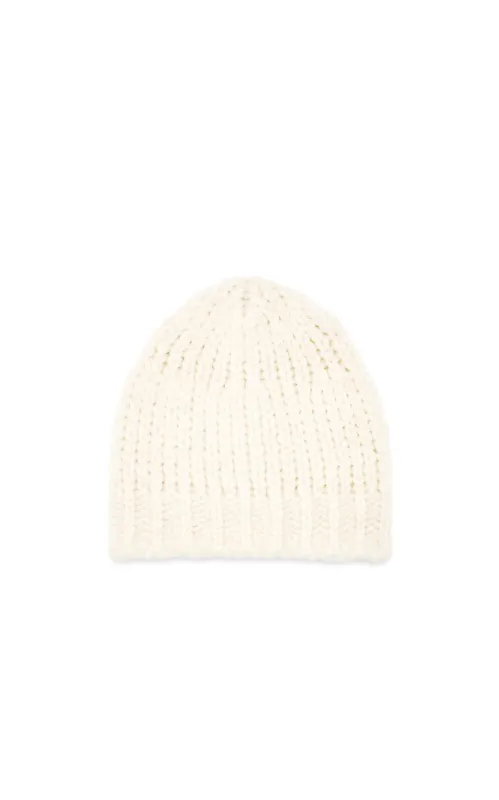 Pacino Knit Hat in Ivory Welfat Cashmere sold by Gabriela Hearst