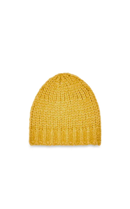 Pacino Knit Hat in Golden Birch Welfat Cashmere sold by Gabriela Hearst