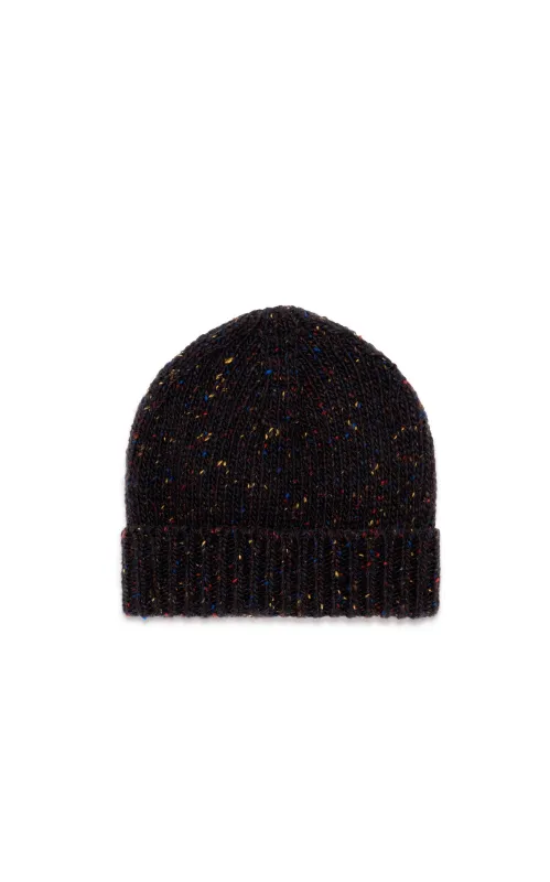 Hailsham Knit Hat in Charcoal Multi Speckle Cashmere sold by Gabriela Hearst