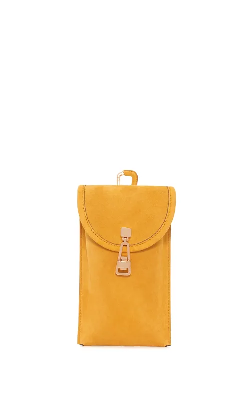 Sunglasses Pouch in Golden Birch Suede sold by Gabriela Hearst