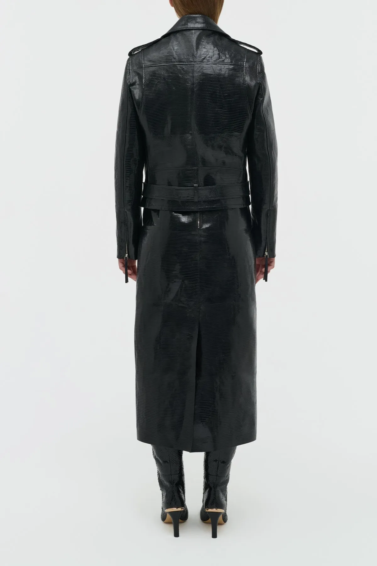 Anton Biker Jacket in Black Lizard sold by Gabriela Hearst product image thumbnail 5