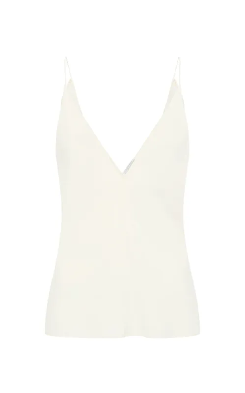 Maria Tank in Ivory Cashmere sold by Gabriela Hearst