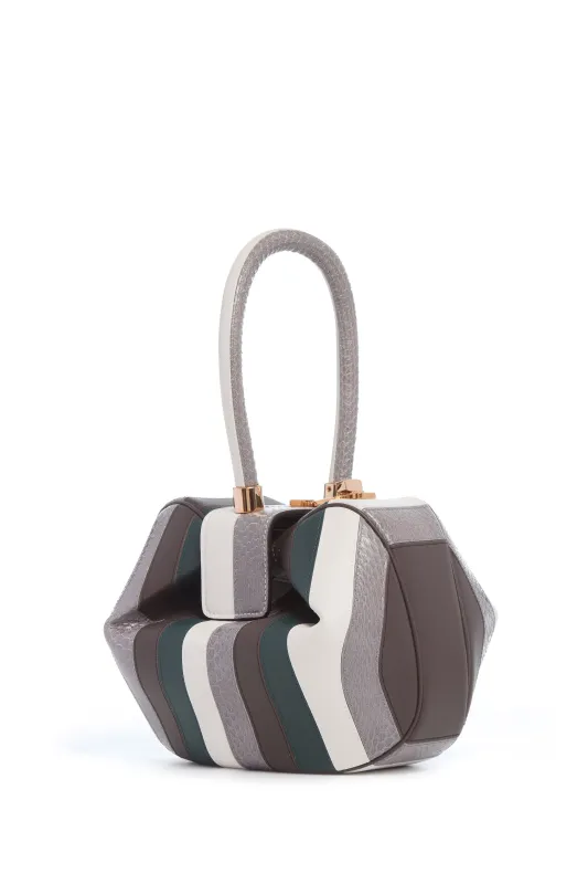 Nina Bag in Multi Stripes Snakeskin & Nappa Leather sold by Gabriela Hearst