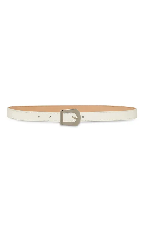 Marija Buckle Belt in Ivory Leather sold by Gabriela Hearst