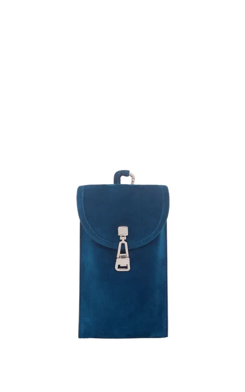 Sunglasses Pouch in Navy Suede sold by Gabriela Hearst