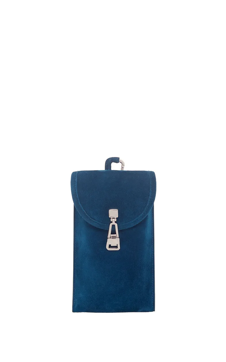 Sunglasses Pouch in Navy Suede sold by Gabriela Hearst