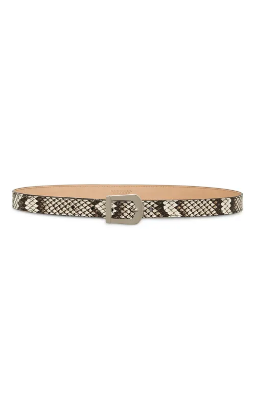 Marija Buckle Belt in Black & White Inversa™ Snakeskin sold by Gabriela Hearst