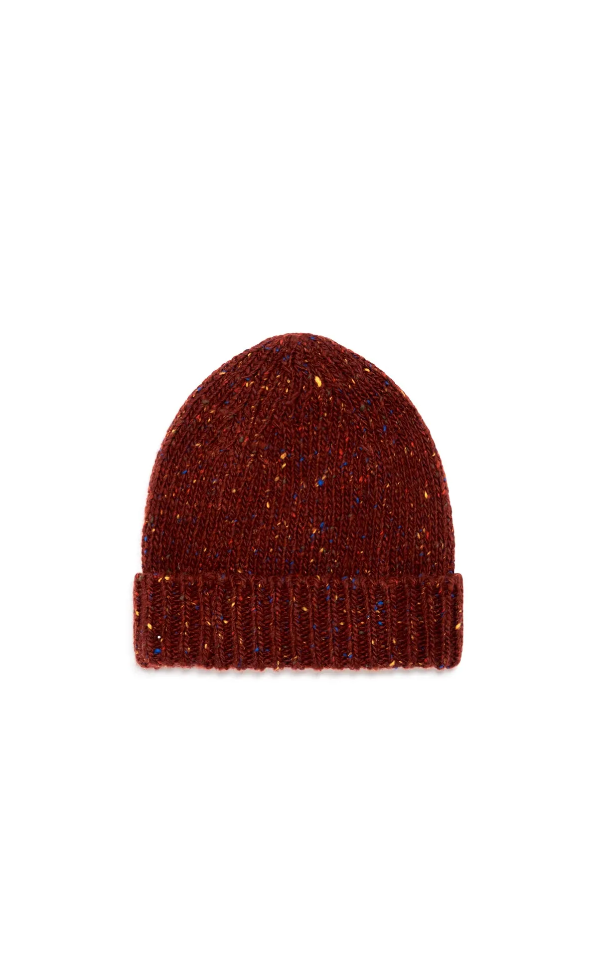 Hailsham Knit Hat in Burnt Sienna Multi Speckle Cashmere sold by Gabriela Hearst