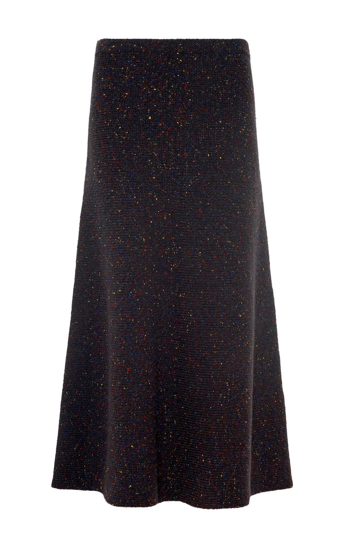 Eden Knit Maxi Skirt in Charcoal Multi Aran Cashmere sold by Gabriela Hearst