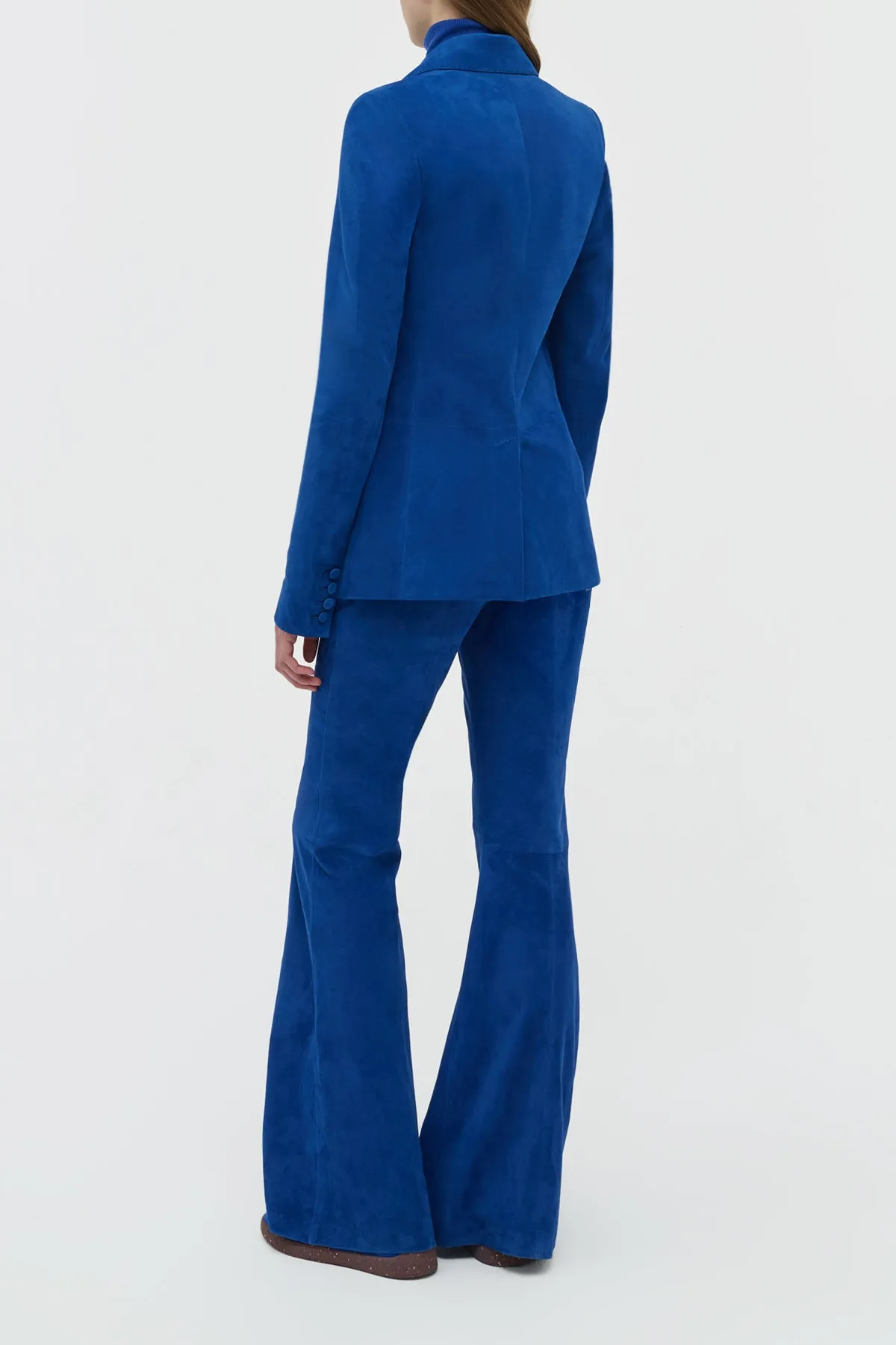 Leiva Blazer in Cobalt Suede sold by Gabriela Hearst product image thumbnail 4