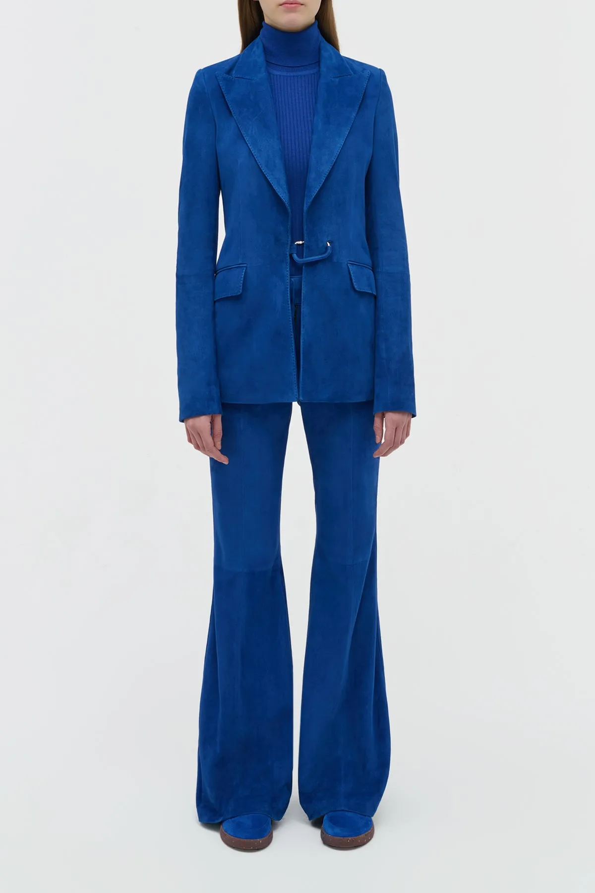Leiva Blazer in Cobalt Suede sold by Gabriela Hearst product image thumbnail 2