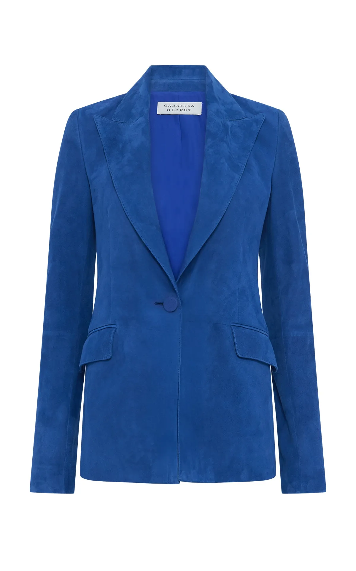 Leiva Blazer in Cobalt Suede sold by Gabriela Hearst