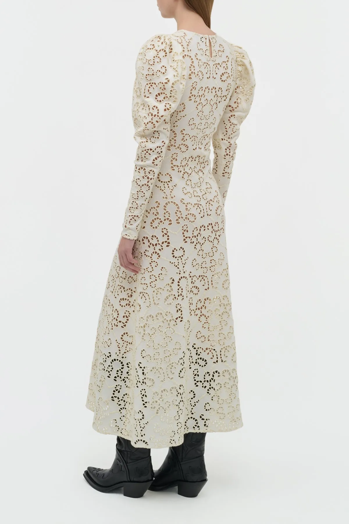 Eshal Knit Maxi Dress in Ivory Merino Wool sold by Gabriela Hearst product image thumbnail 4
