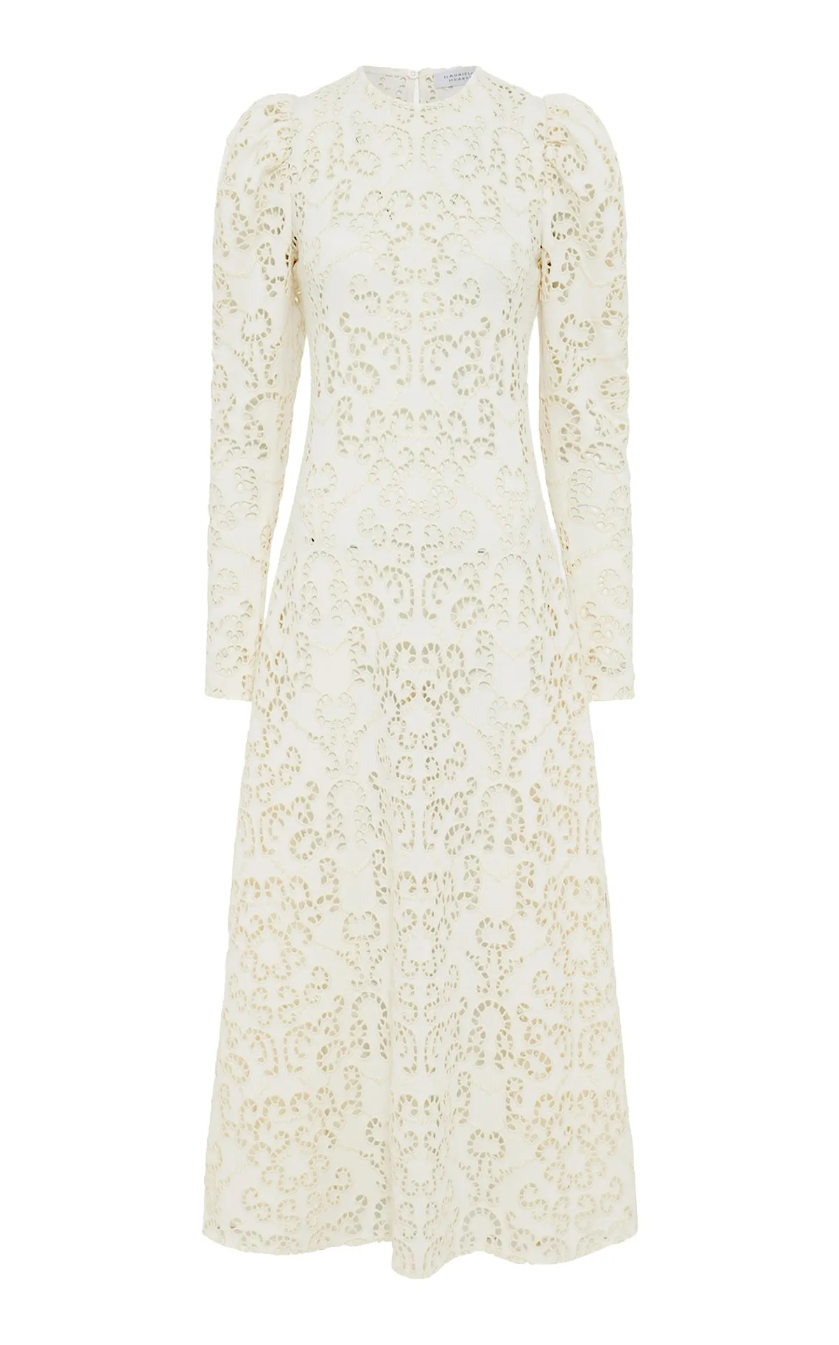 Eshal Knit Maxi Dress in Ivory Merino Wool sold by Gabriela Hearst