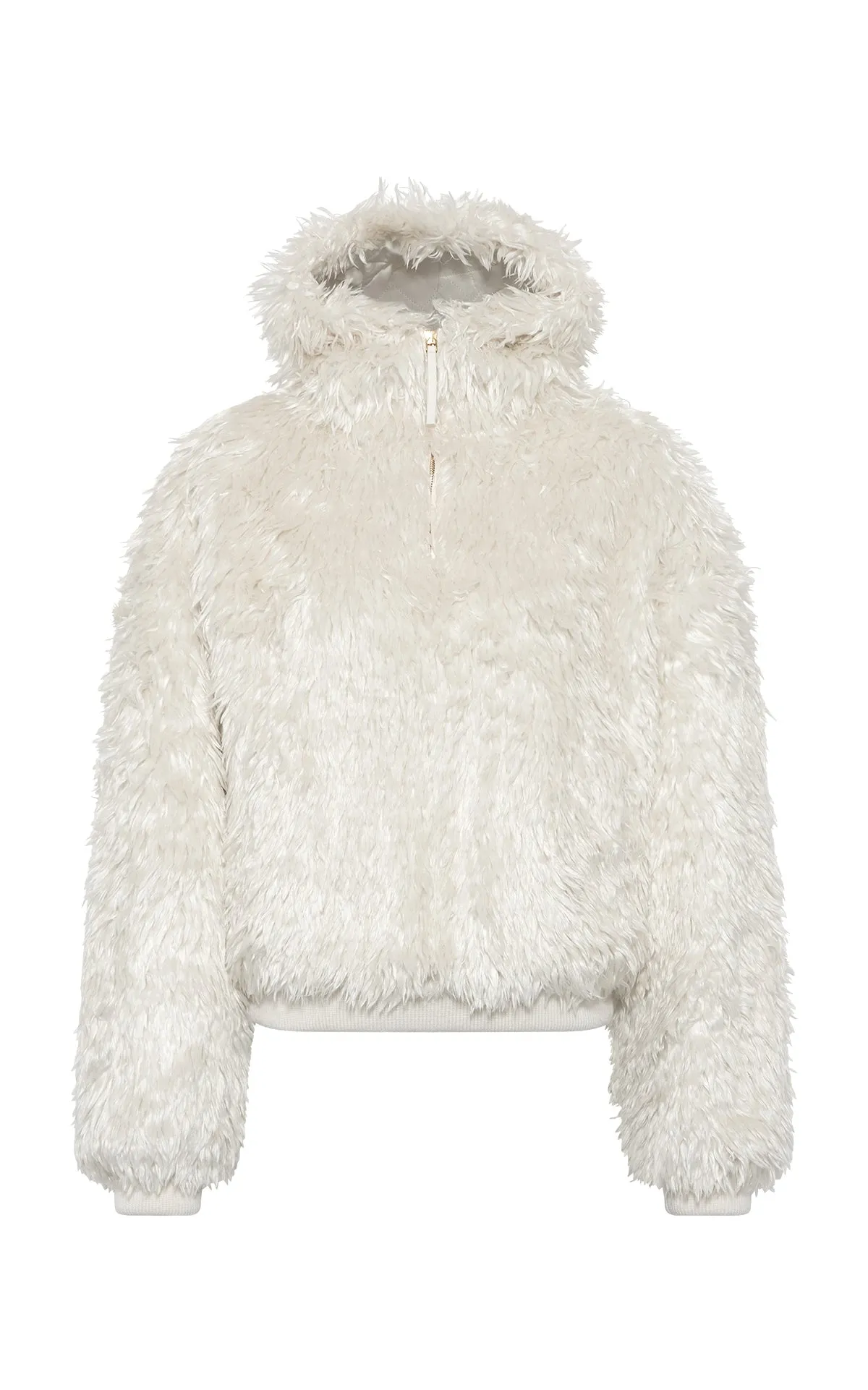 Orlando Hoodie in Ivory Silk Fur sold by Gabriela Hearst