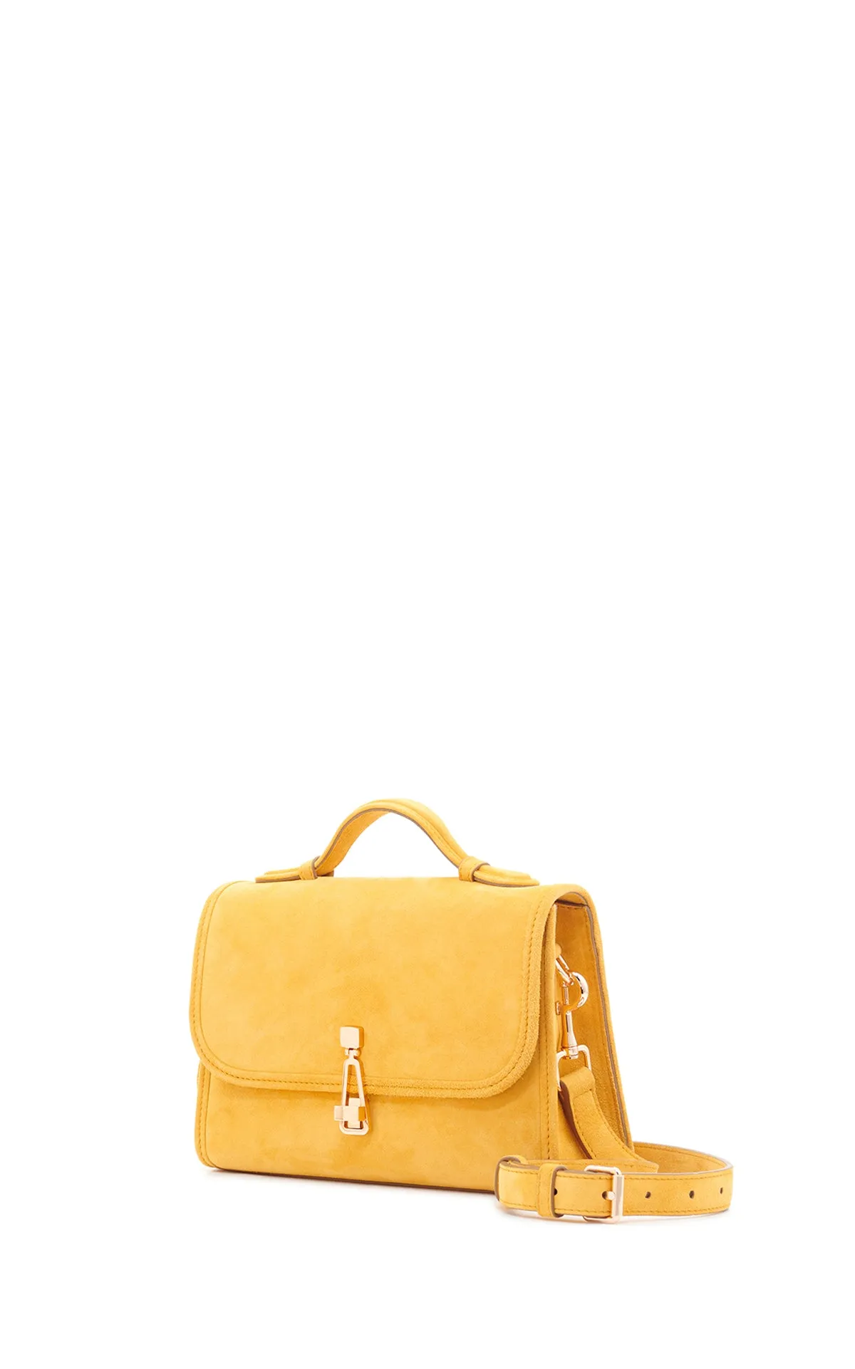 Small Leonora Flap Bag in Golden Birch Suede sold by Gabriela Hearst product image thumbnail 2