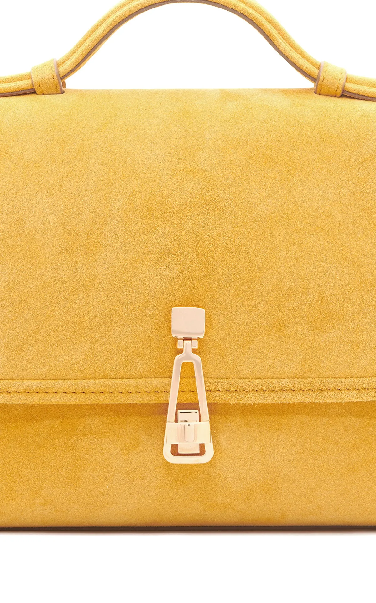 Small Leonora Flap Bag in Golden Birch Suede sold by Gabriela Hearst product image thumbnail 5