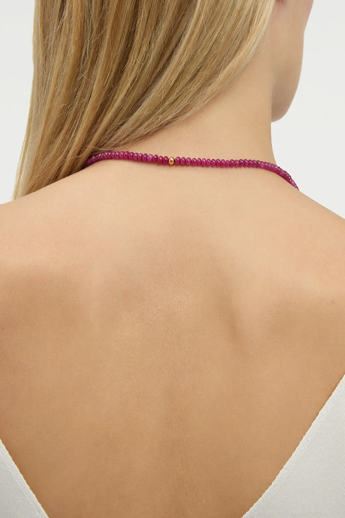 Beaded Necklace in Ruby (Small Beads) sold by Gabriela Hearst product image thumbnail 5