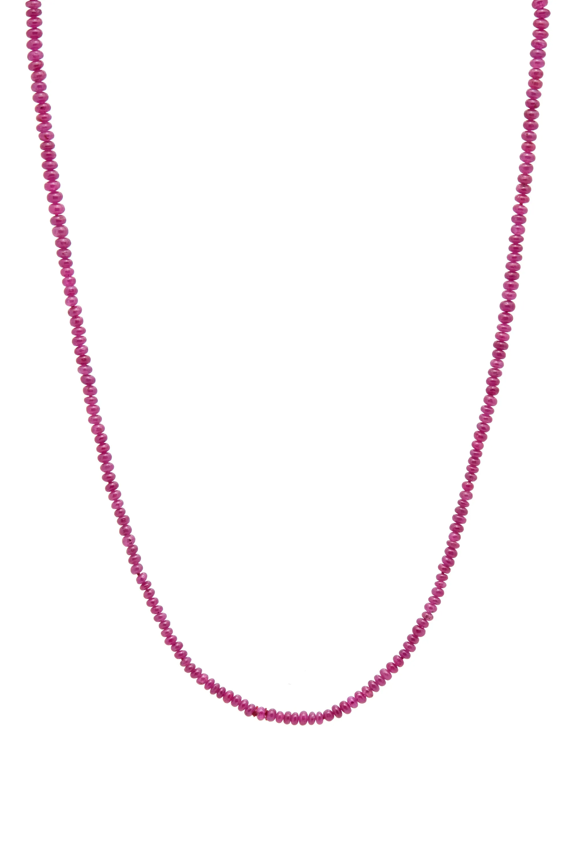 Beaded Necklace in Ruby (Small Beads) sold by Gabriela Hearst