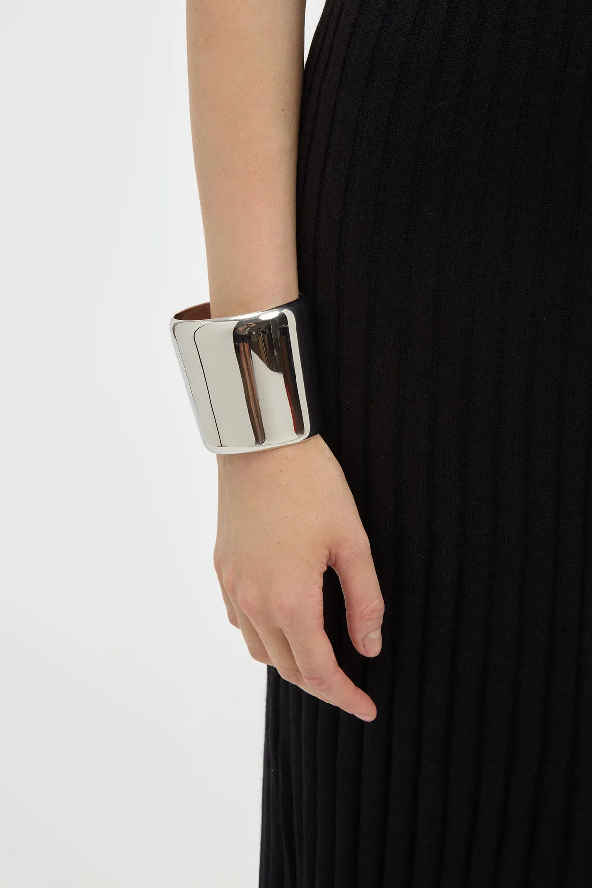 Long Cuff Bracelet in 18K White Gold sold by Gabriela Hearst product image thumbnail 2