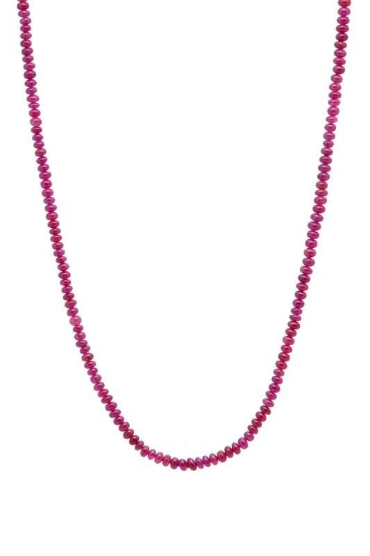 Beaded Necklace in Ruby (Medium Beads) sold by Gabriela Hearst