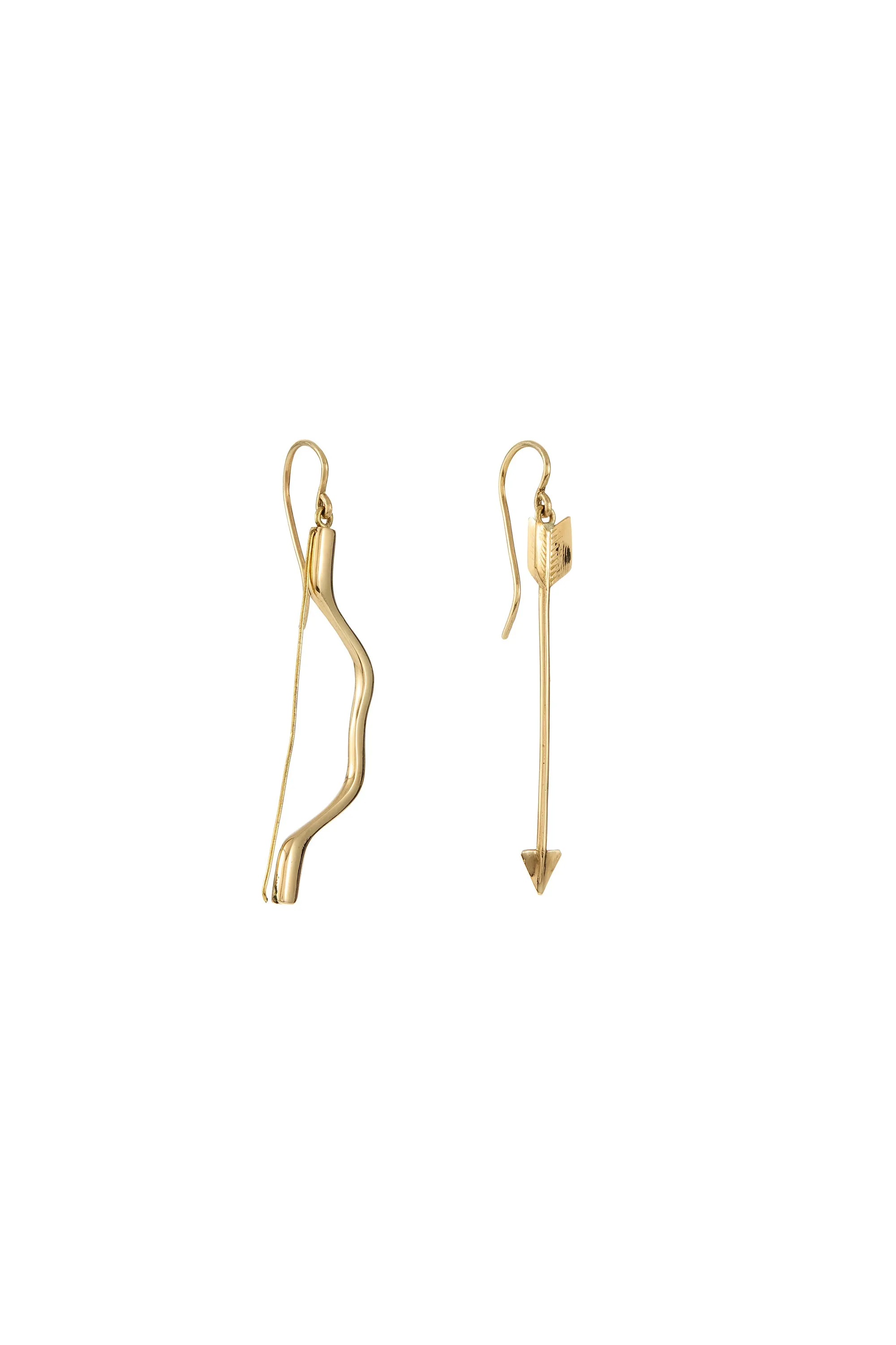 Bow and Arrows Earrings in 18K Yellow Gold sold by Gabriela Hearst product image thumbnail 2