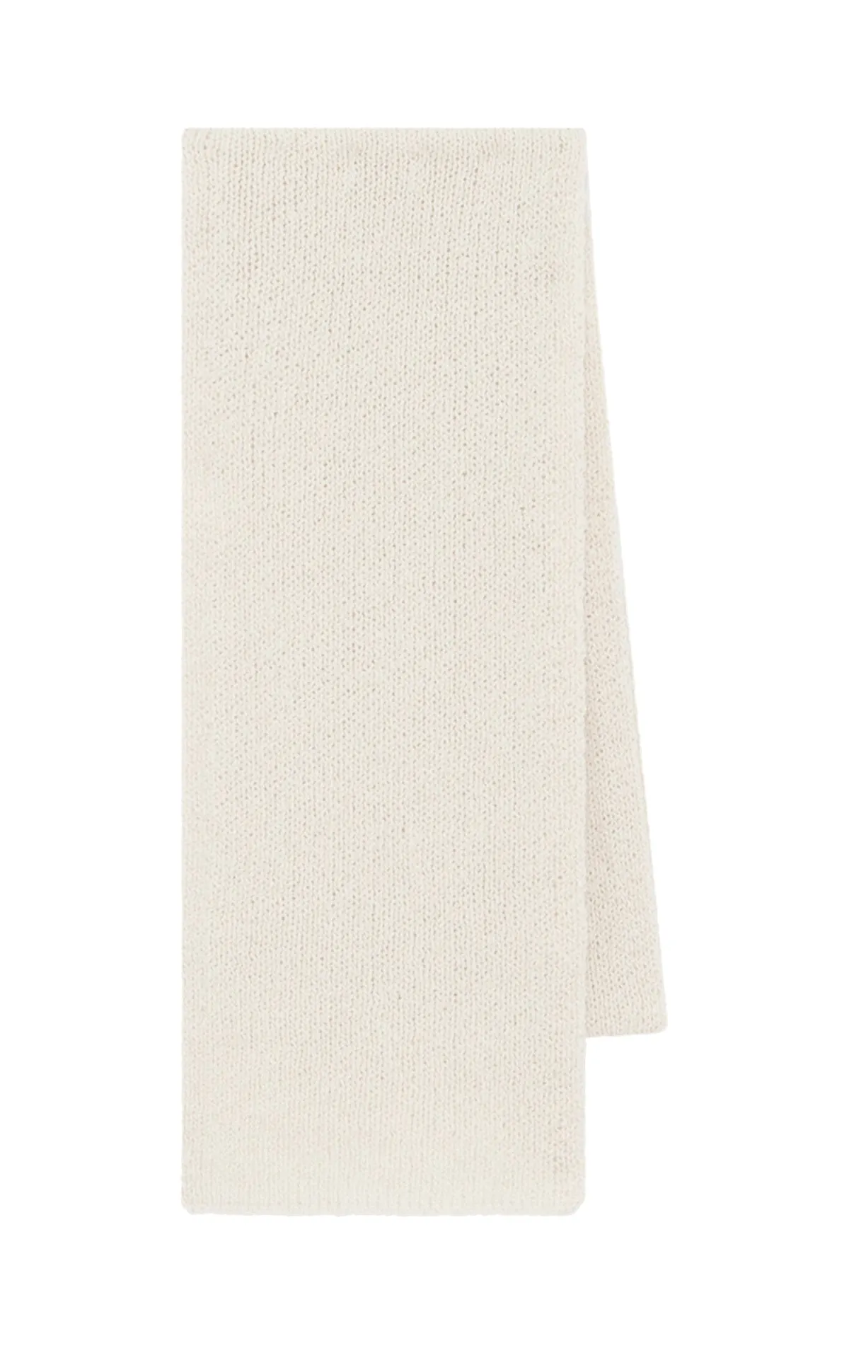 Tulsi Knit Scarf in Ivory Cashmere sold by Gabriela Hearst