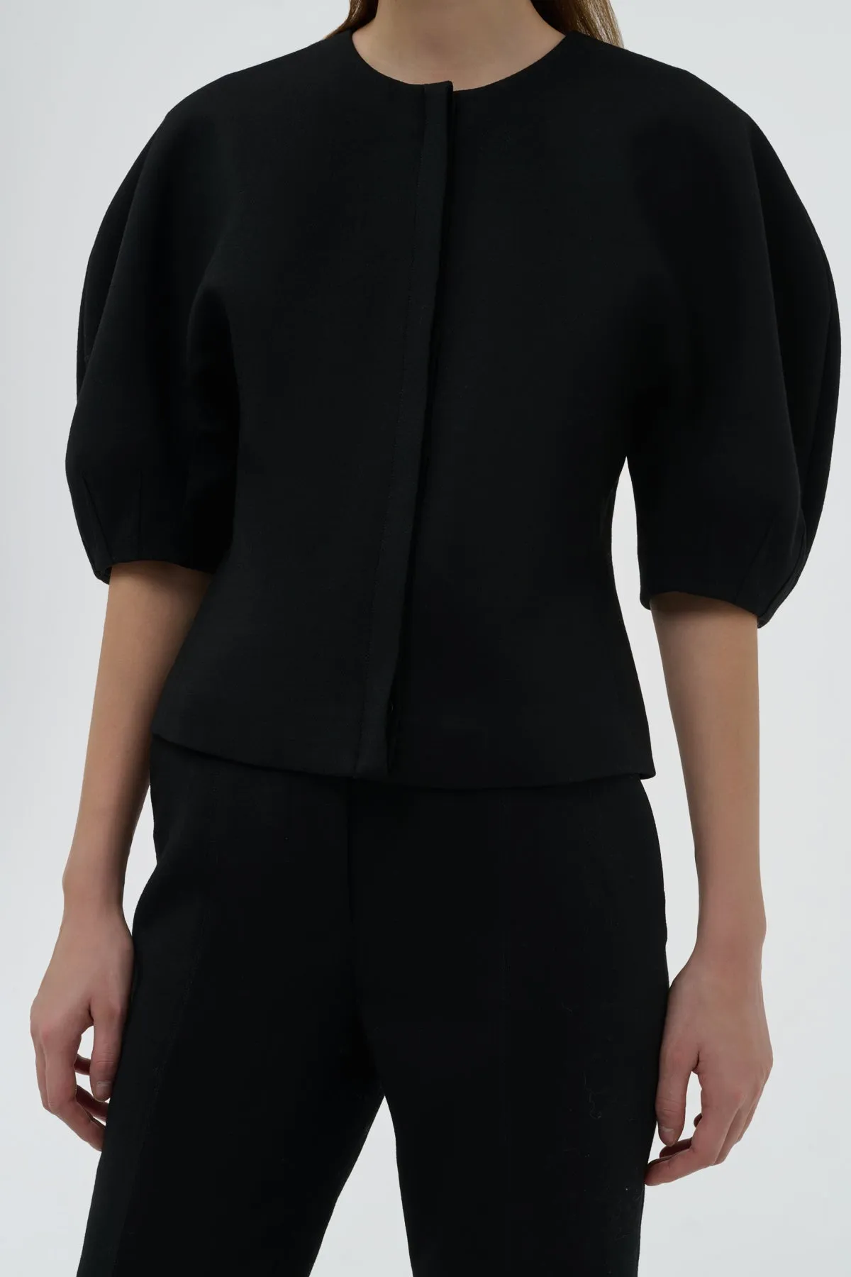 Waverly Top in Black Recycled Wool sold by Gabriela Hearst product image thumbnail 5