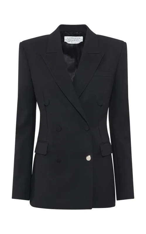 Gavin Blazer in Black Recycled Wool made by Gabriela Hearst