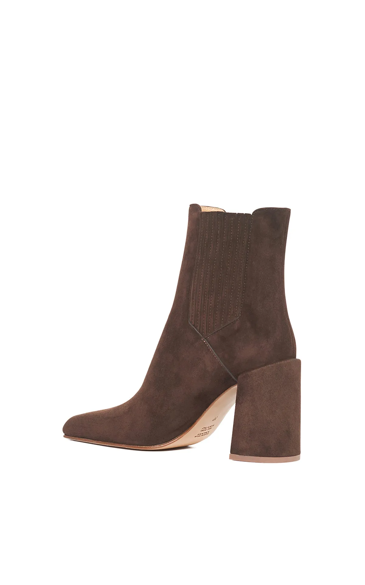 Luke High Heel Ankle Boot in Chocolate Suede sold by Gabriela Hearst product image thumbnail 4