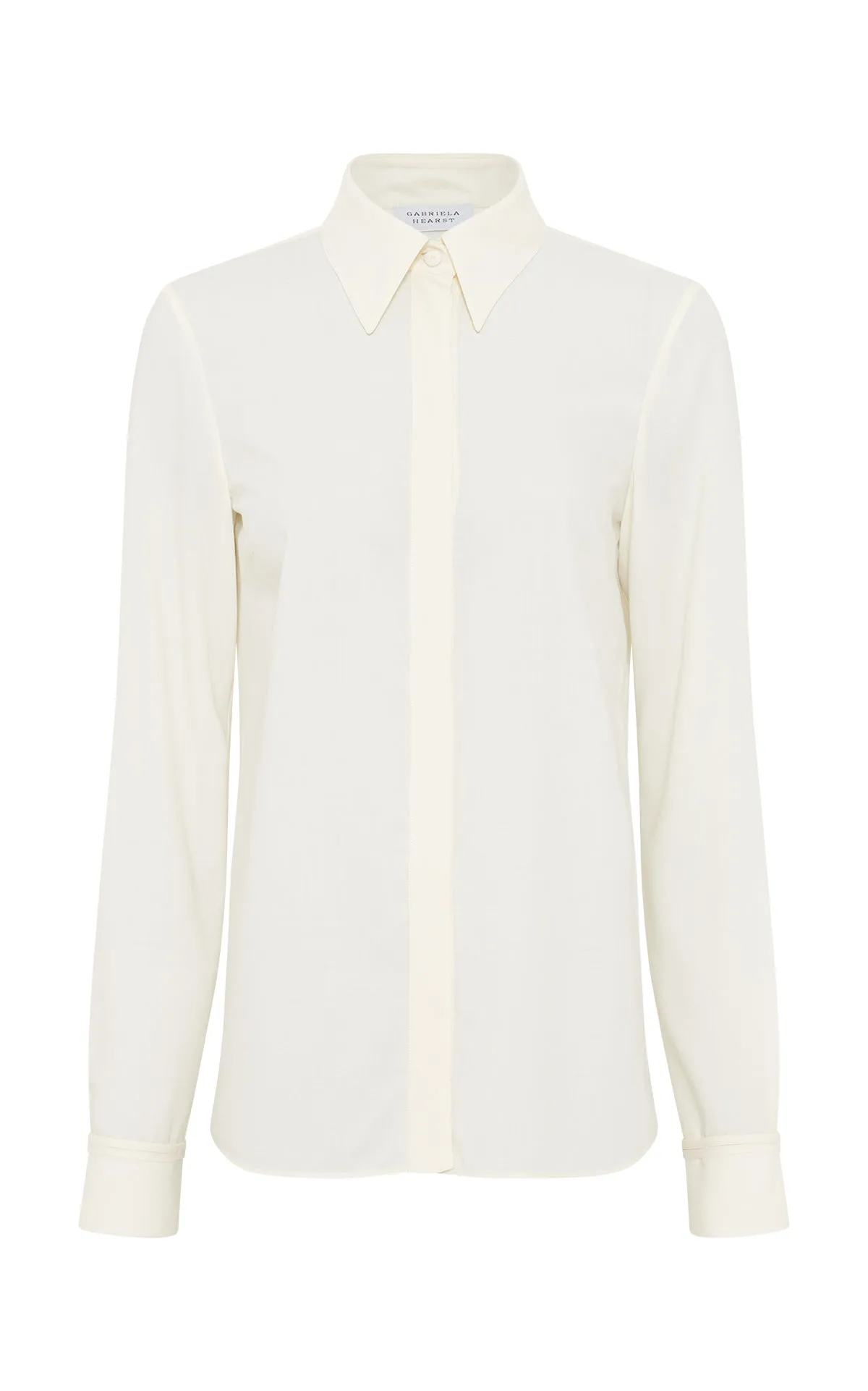 Cruz Shirt in Ivory Cashmere sold by Gabriela Hearst