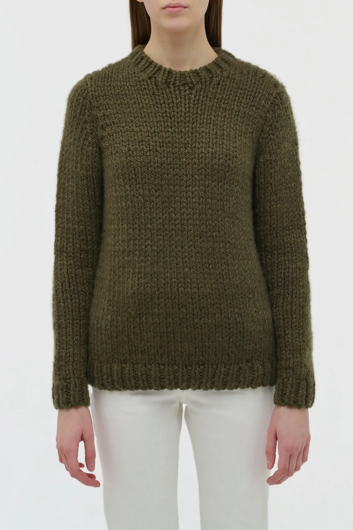 Poros Knit Sweater in Olive Cashmere sold by Gabriela Hearst product image thumbnail 2