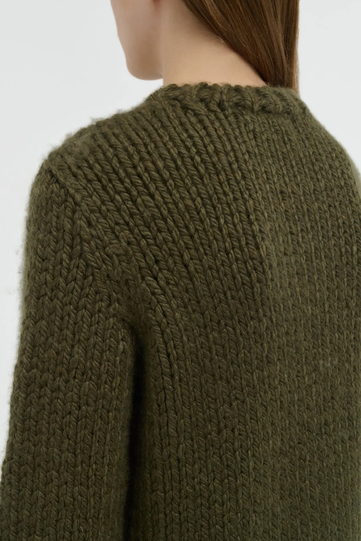 Poros Knit Sweater in Olive Cashmere sold by Gabriela Hearst product image thumbnail 5