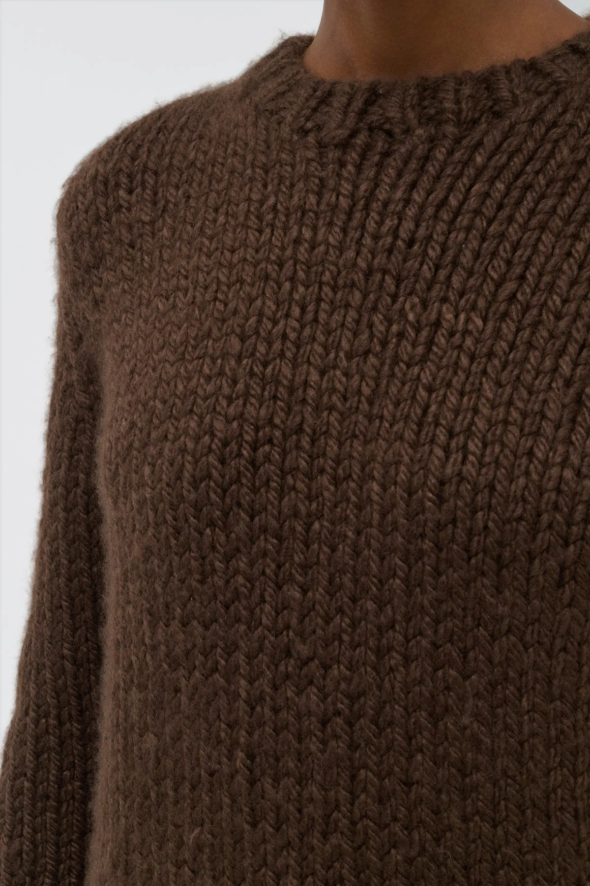 Poros Knit Sweater in Chocolate Cashmere sold by Gabriela Hearst product image thumbnail 5