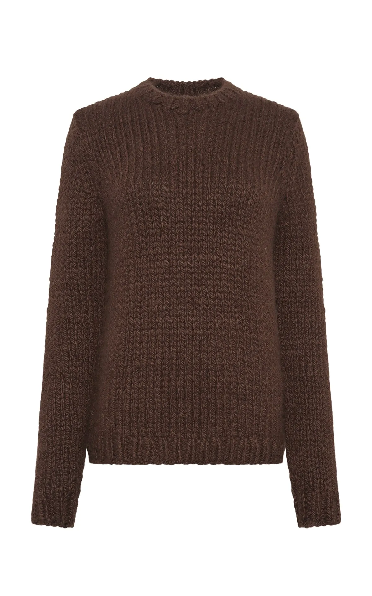 Poros Knit Sweater in Chocolate Cashmere sold by Gabriela Hearst