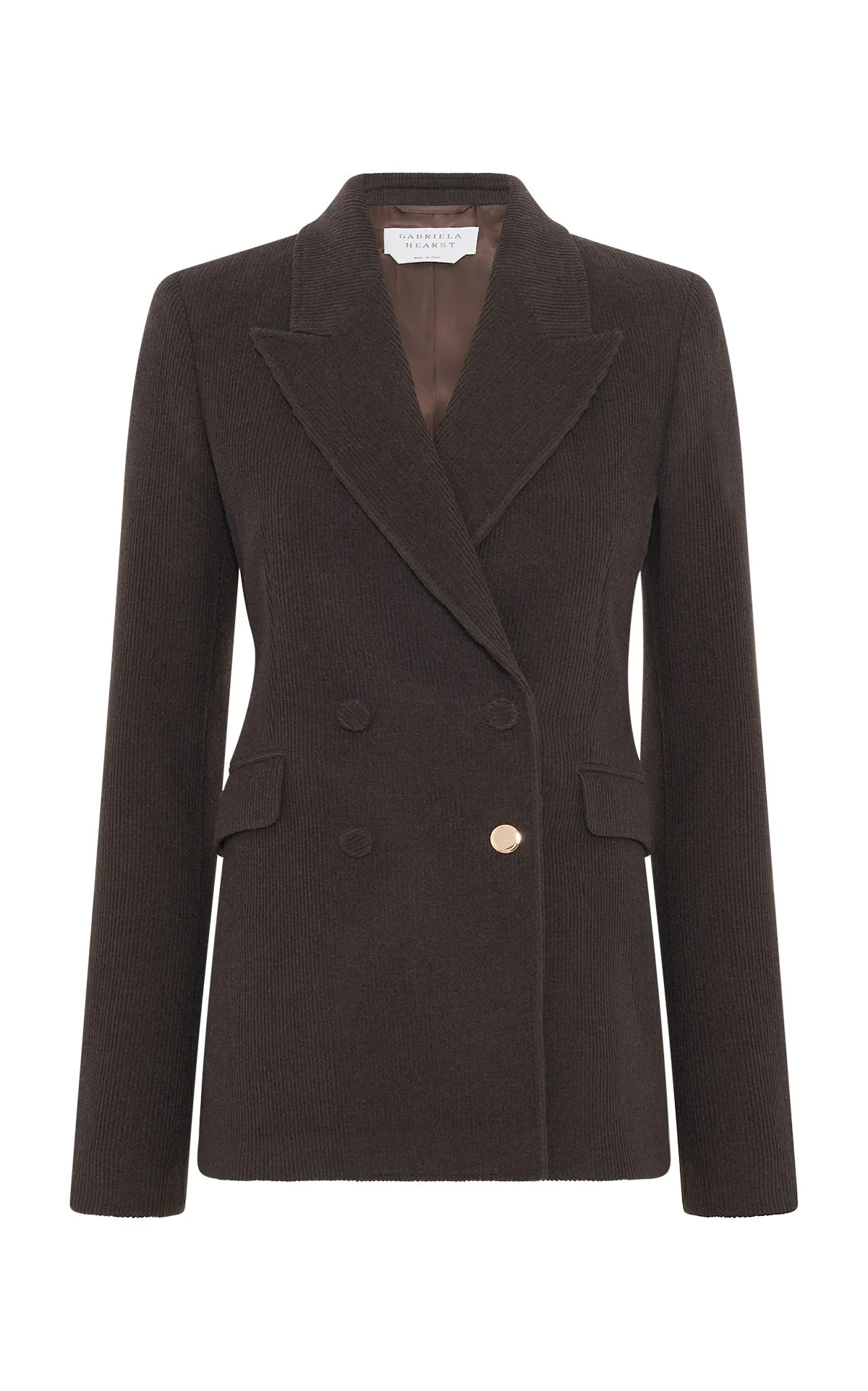 Stephanie Blazer in Chocolate Fine Cashmere Corduroy sold by Gabriela Hearst