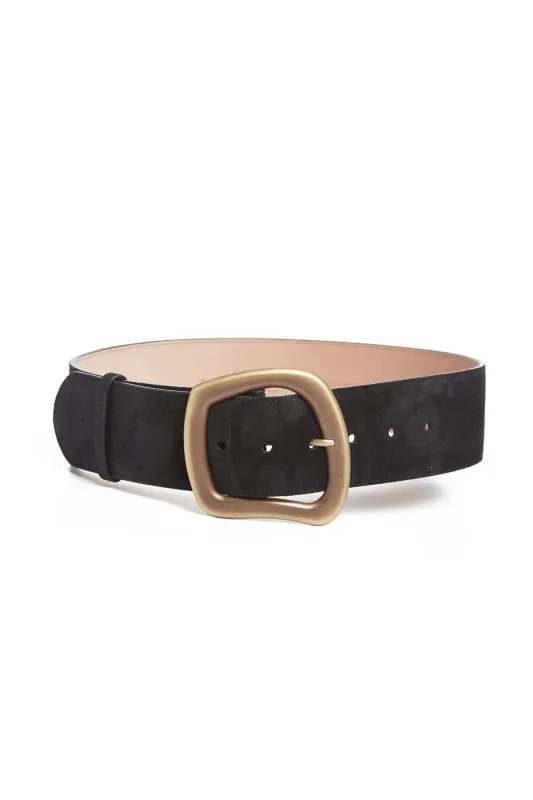 Large Simone Belt in Black Suede sold by Gabriela Hearst