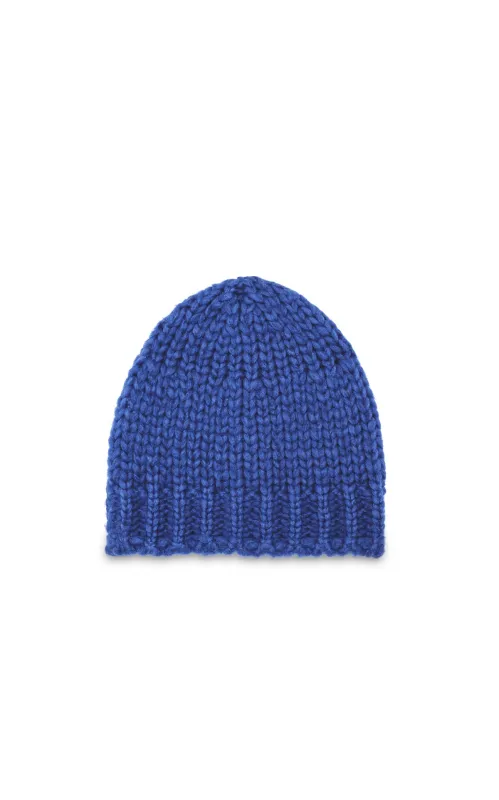 Pacino Knit Hat in Cobalt Welfat Cashmere sold by Gabriela Hearst