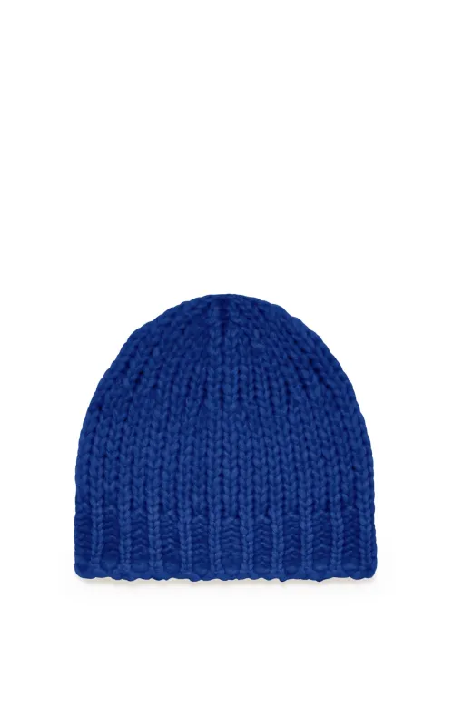 Pacino Knit Hat in Cobalt Welfat Cashmere sold by Gabriela Hearst