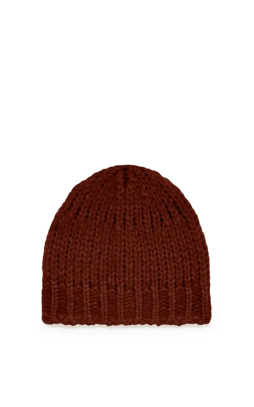 Pacino Knit Hat in Burnt Sienna Welfat Cashmere sold by Gabriela Hearst