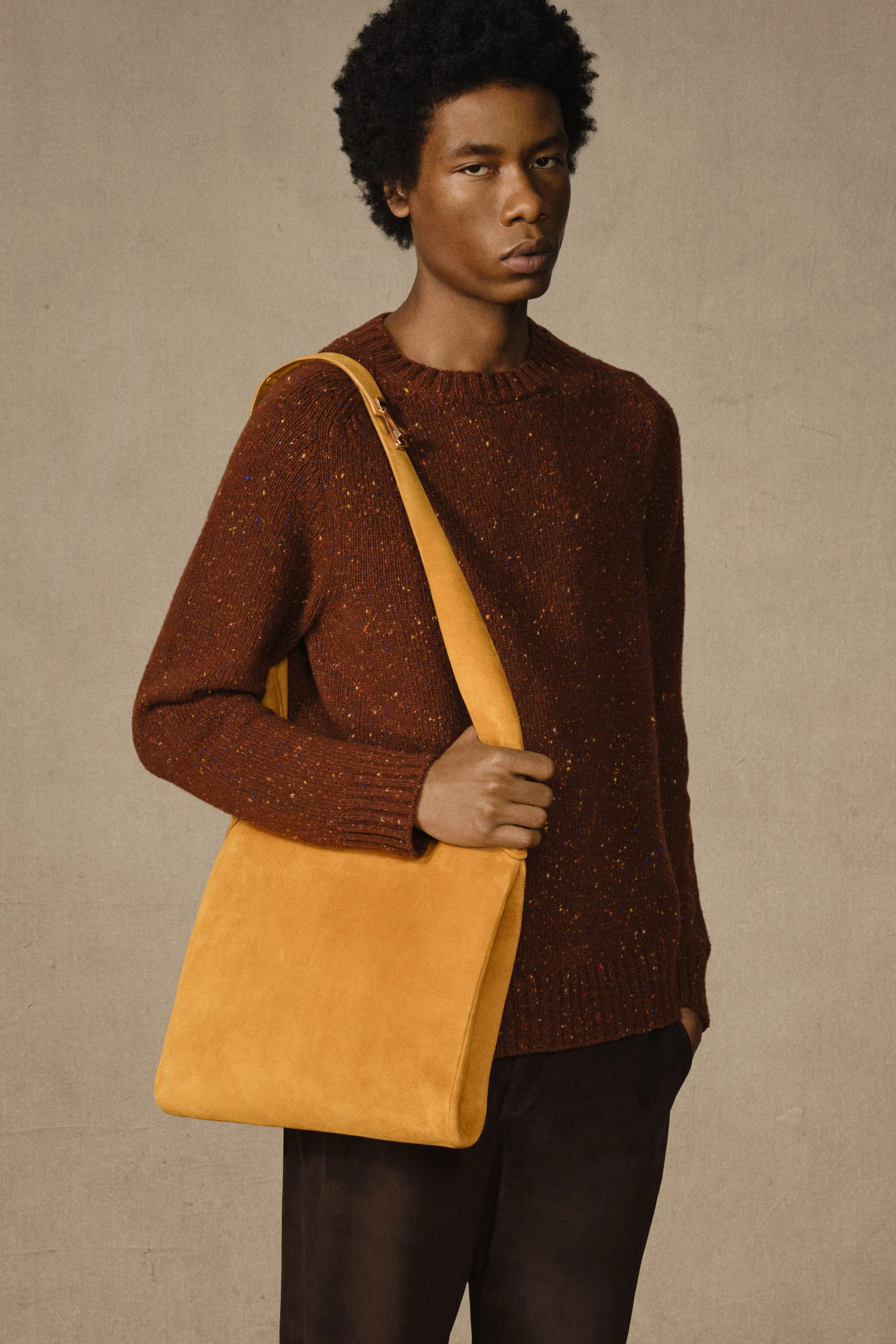 Daniel Knit Sweater in Burnt Sienna Cashmere sold by Gabriela Hearst product image thumbnail 2