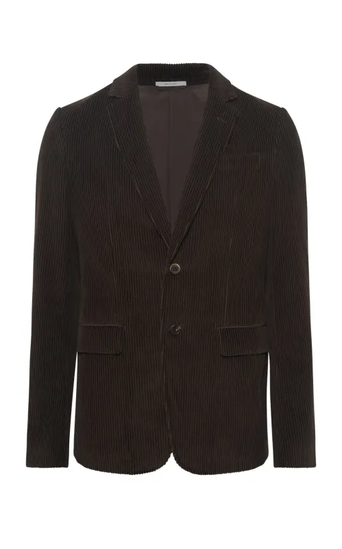 Irving Jacket in Chocolate Cashmere Corduroy sold by Gabriela Hearst